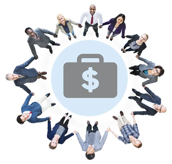 Business People and Dollar Sign — Stock Photo, Image