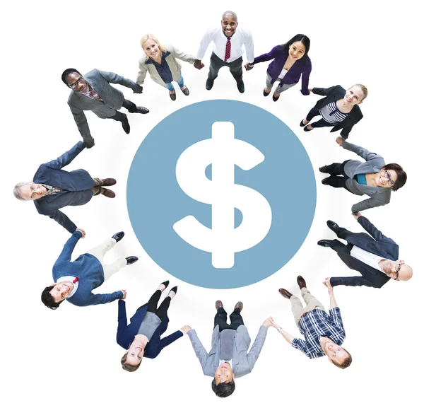 Business People  and Dollar Sign — Stock Photo, Image