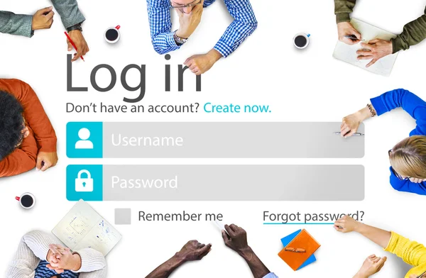 Account LogIn Concetto di protezione della sicurezza — Foto Stock