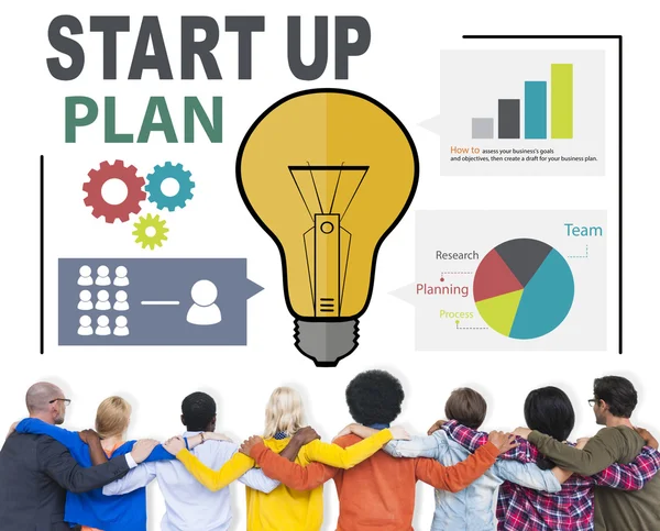 Business Plan Concept opstarten — Stockfoto