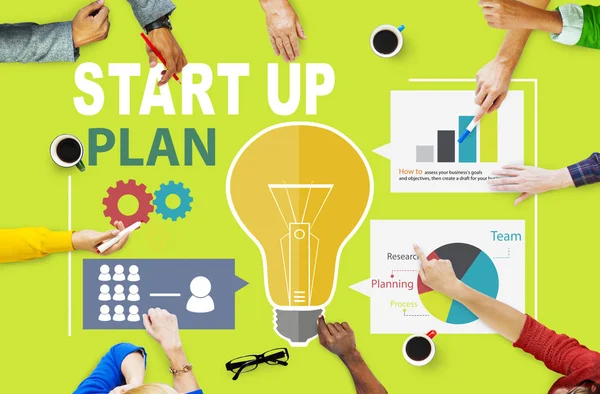 Business Plan Concept opstarten — Stockfoto