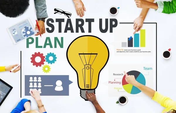 Business Plan Concept opstarten — Stockfoto
