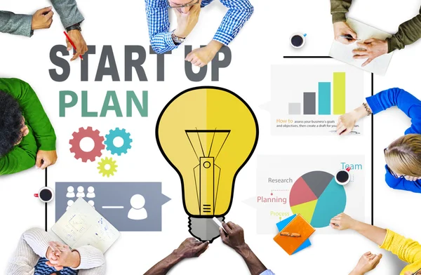 Business Plan Concept opstarten — Stockfoto