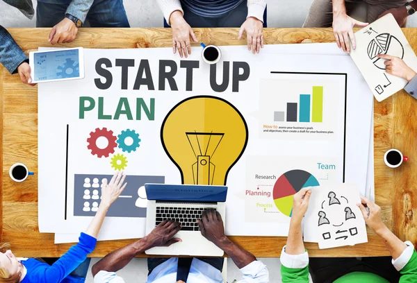 Start Up concetto del Business Plan — Foto Stock