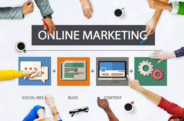 Online Marketing biznes koncepcja treści — Zdjęcie stockowe