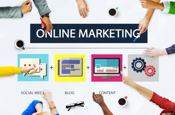 Online Marketing inhoud bedrijfsconcept — Stockfoto