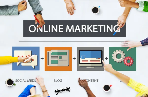 Concetto di contenuti aziendali di marketing online — Foto Stock