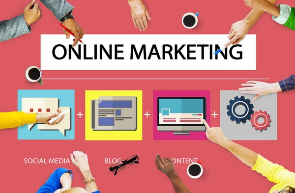 Conceito de Marketing Online — Fotografia de Stock