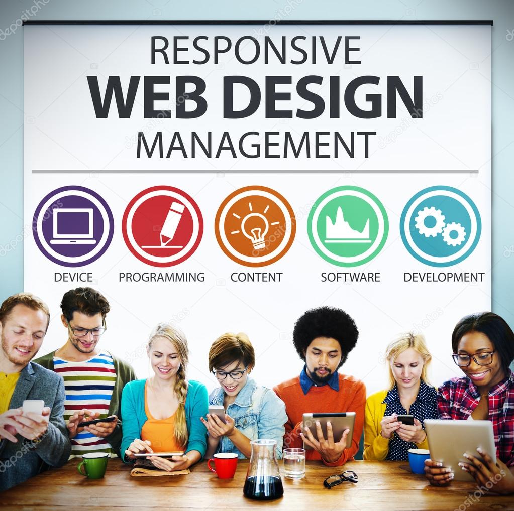 Responsive Web Design Management Concept
