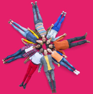 Multiethnic Group Unity Friendship Concept