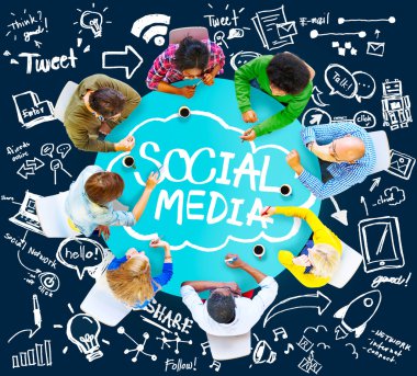 Social Media Global Communication Concept