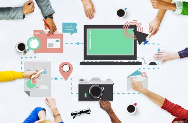 Teknoloji medya sosyal ağ bağlantısı