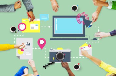 Teknoloji medya sosyal ağ bağlantısı