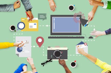 Teknoloji medya sosyal ağ bağlantısı