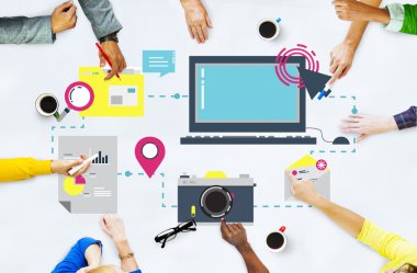 Teknoloji medya sosyal ağ bağlantısı