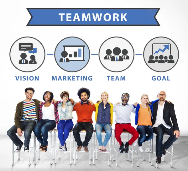 Corporate verbinding Teamwork Concept — Stockfoto