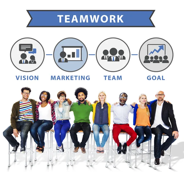 Corporate verbinding Teamwork Concept — Stockfoto