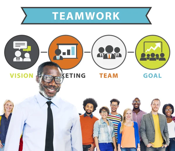 Corporate verbinding Teamwork Concept — Stockfoto