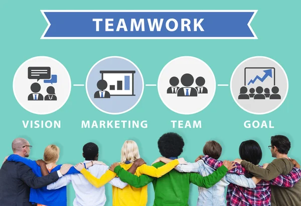 Концепція корпоративного з'єднання Teamwork — стокове фото