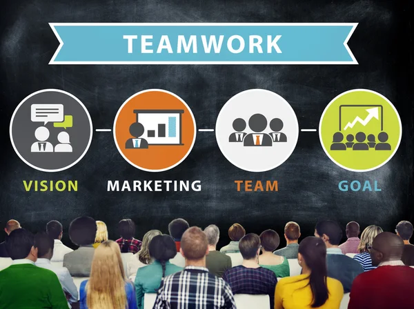 Werkcollege conferentie Teamwork Concept — Stockfoto