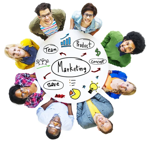 Marketing Strategy Team Business Concept — Stock Photo, Image