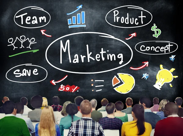 Marketing Estrategia Equipo Concepto de Negocio — Foto de Stock