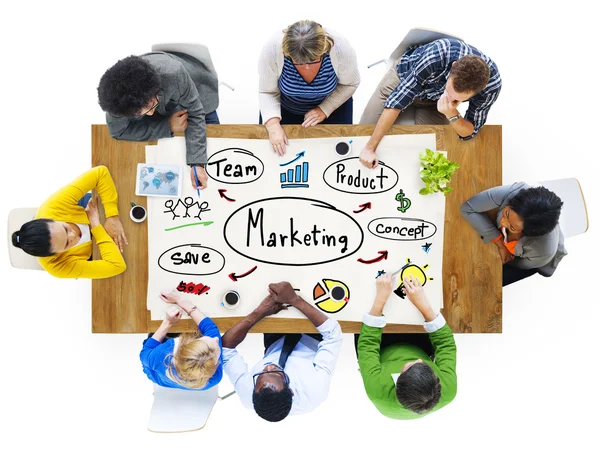 Marketing stratégia csapat üzleti koncepció — Stock Fotó