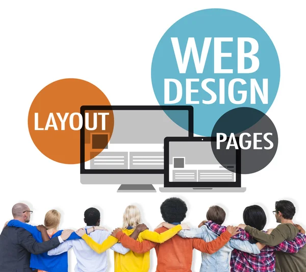 Conceito de conteúdo Web Design — Fotografia de Stock