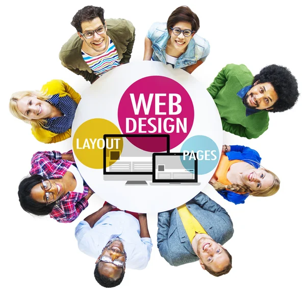 Konzept für Webdesign-Inhalte — Stockfoto