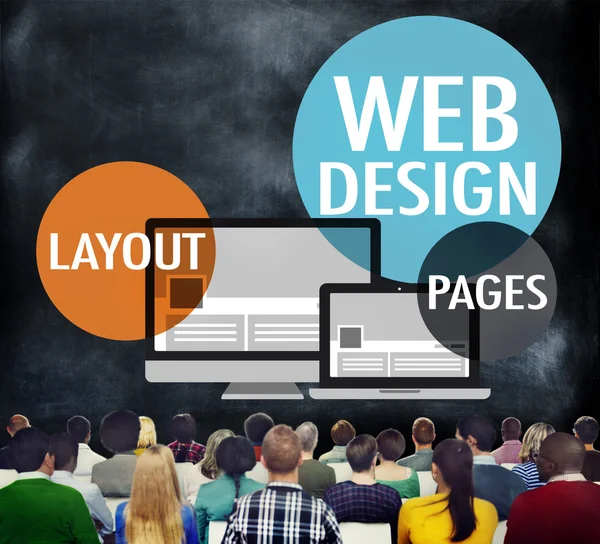 웹 디자인 콘텐츠 개념 — 스톡 사진