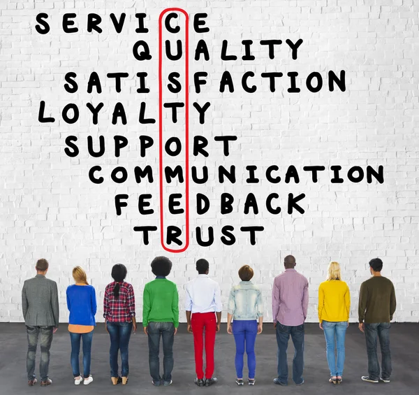 Concepto de satisfacción de calidad de servicio al cliente — Foto de Stock
