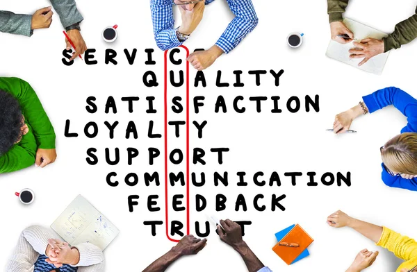 Concepto de satisfacción de calidad de servicio al cliente —  Fotos de Stock
