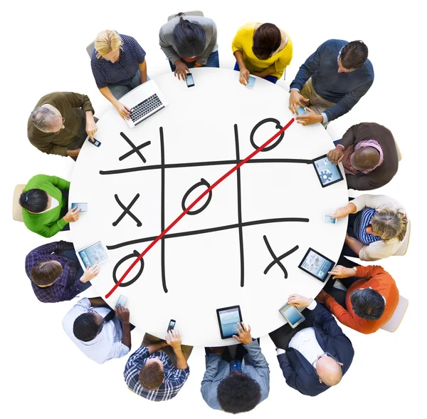 Tic Tac Toe Game Competition  Concept — Stock Photo, Image