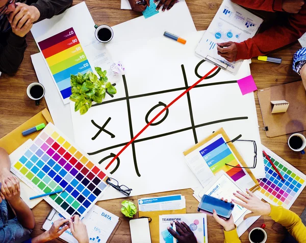 Concetto di competizione Tic Tac Toe Game — Foto Stock