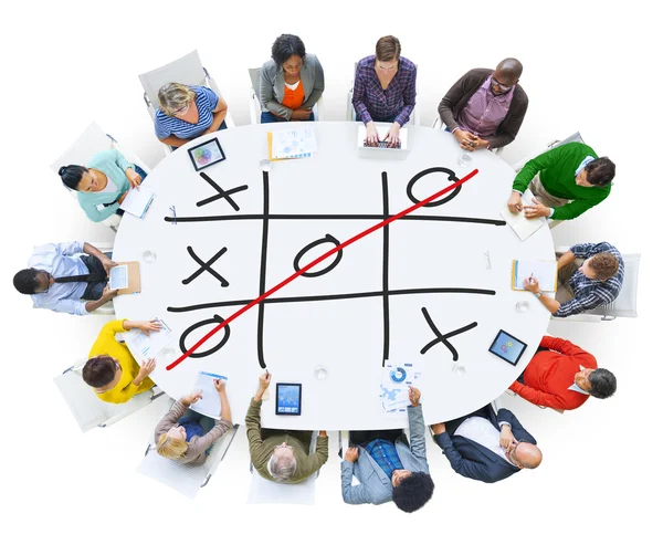 Concetto di competizione Tic Tac Toe Game — Foto Stock