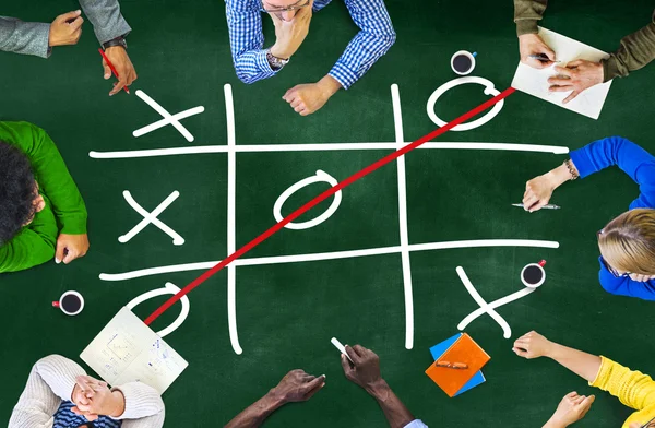 Tic Tac Toe Game Competition  Concept — Stock Photo, Image