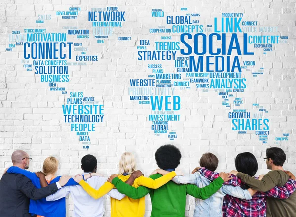 Social-Media-Internetverbindungskonzept — Stockfoto