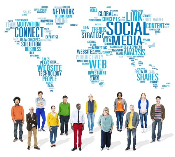 Social Media Internet Connection Concept — Stock Photo, Image