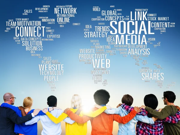 Concetto di connessione Internet sui social media — Foto Stock