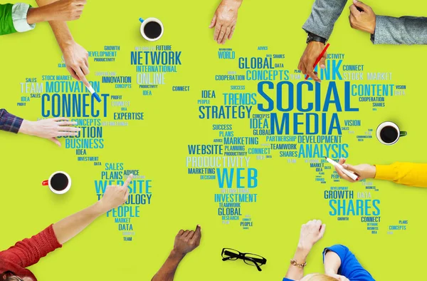 Social Media Conexão à Internet Conceito — Fotografia de Stock