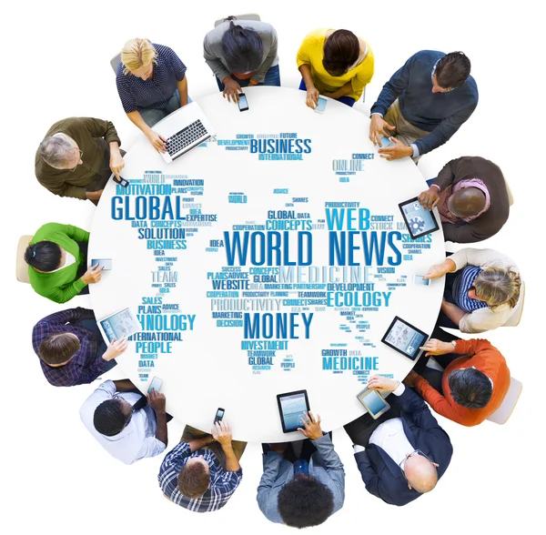 Notizie dal mondo Globalization Advertising Concept — Foto Stock