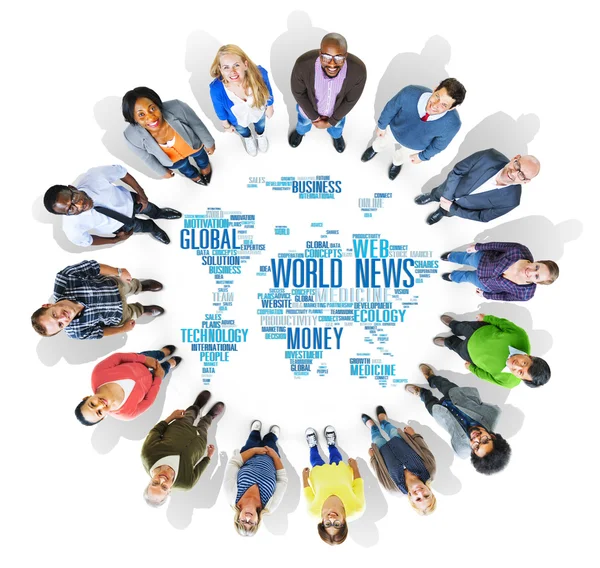 Wereld nieuws globalisering reclame Concept — Stockfoto