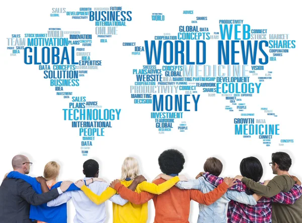 世界新闻全球化概念 — 图库照片