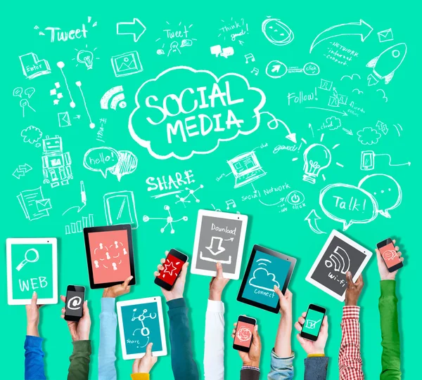 Concetto di social media — Foto Stock