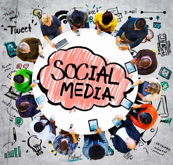 Concetto di social media — Foto Stock