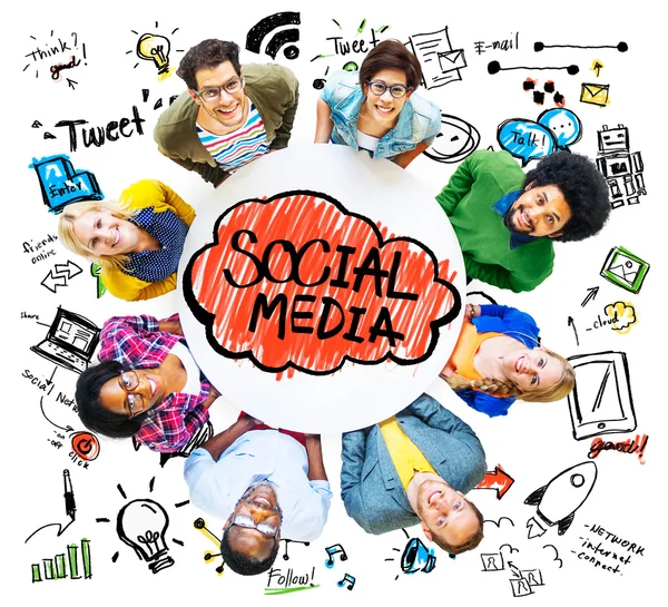 Social Media Global Communication Concept — Stock Photo, Image