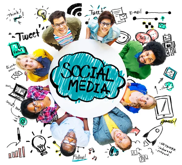 Social Media Global Communication Concept — Stockfoto