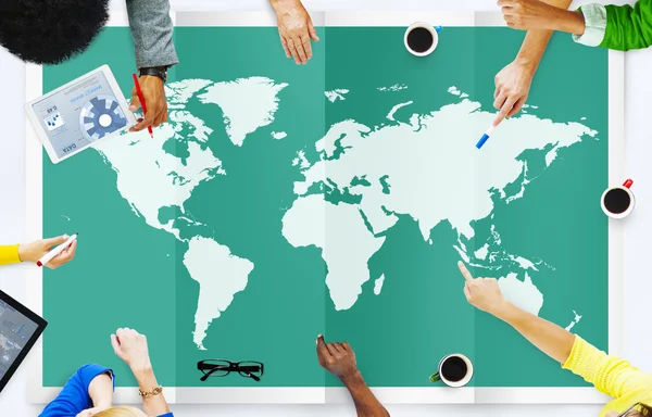 World Global Business Cartography — Stock Photo, Image