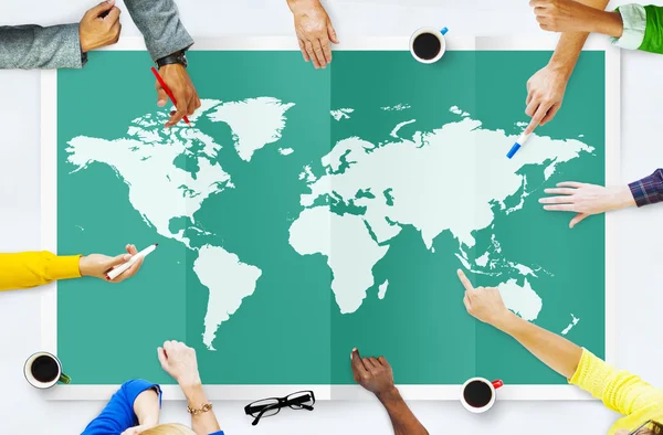 World Global Business Cartography — Stock Photo, Image