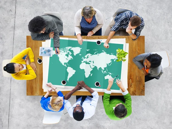 World Global Business Cartography Concept — Stock Photo, Image